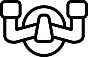 Flugzeug Lenkung Rad Vektor Symbol Stil