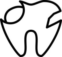 gebrochen Zahn Vektor Symbol Stil