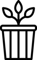 Pflanze Topf Vektor Symbol Stil