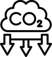 co2 Verschmutzung Vektor Symbol Stil