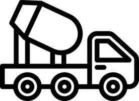 Beton Rührgerät LKW Vektor Symbol Stil