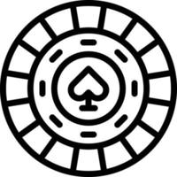 Poker Chip Vektor Symbol Stil