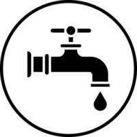 Wasser Zapfhahn Vektor Symbol Stil