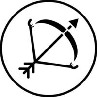 Bogen und Pfeil Vektor Symbol Stil