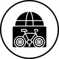 Fahrrad Land Touren Vektor Symbol Stil