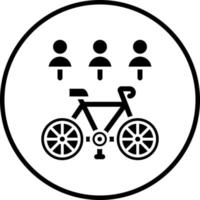 elektrisk cykel dela med sig vektor ikon stil