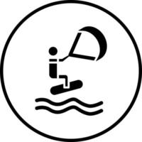 Kitesurfen Vektor Symbol Stil