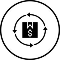 Produkt Wiederverkauf Vektor Symbol Stil