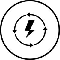 verlängerbar Energie Vektor Symbol Stil