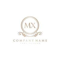 mx Brief Initiale mit königlich Luxus Logo Vorlage vektor
