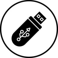 USB Stick Vektor Symbol Stil