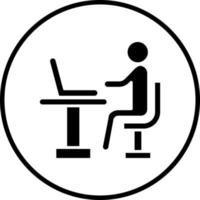 Arbeiten auf Computer Vektor Symbol Stil