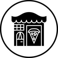 Pizza Geschäft Vektor Symbol Stil