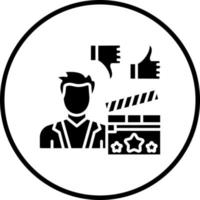 Film Kritiker männlich Vektor Symbol Stil