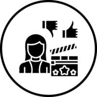 Film Kritiker weiblich Vektor Symbol Stil