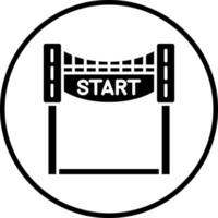 Rennen Start Vektor Symbol Stil