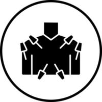 Körper Akupunktur Vektor Symbol Stil