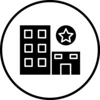 1 Star Hotel Vektor Symbol Stil