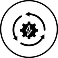 recyceln Energie Vektor Symbol Stil