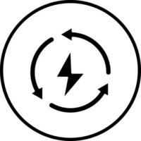 Energie Speichern Vektor Symbol Stil