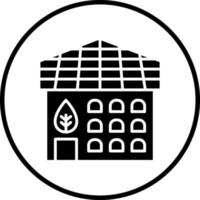 Öko Solar- Zuhause Vektor Symbol Stil