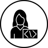 Codierer Frau Vektor Symbol Stil