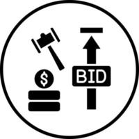 maximal bud auktion vektor ikon stil