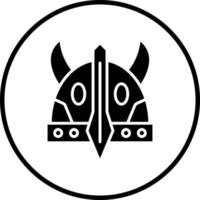 Wikinger Helm Vektor Symbol Stil