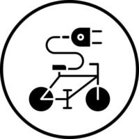 elektrisch Fahrrad Vektor Symbol Stil