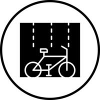 Fahrrad Fahrbahn Vektor Symbol Stil