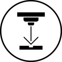 Laser- Strahl Vektor Symbol Stil