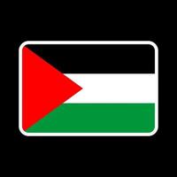 Palästina-Flagge, offizielle Farben und Proportionen. Vektor-Illustration. vektor