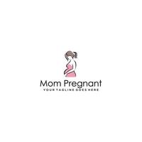 mamma gravid logotyp design . vektor