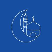 islamic logotyp moské måne vektor