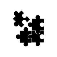 Puzzle Vektor Symbol. Kombination Illustration Logo oder Symbol.