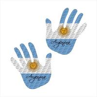 argentina flagga hand vektor