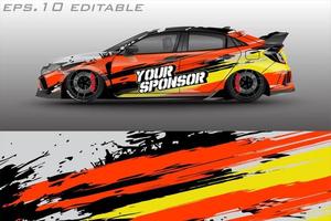 Car Wrap abstrakter Renngrafikhintergrund für Vinylfolie und Aufkleber vektor