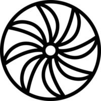 Flugzeug Turbine Vektor Symbol Stil