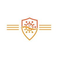 virus skydd logotyp bilder illustration design vektor