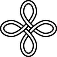 Symbol von Glück Talisman Amulett keltisch Knoten vektor