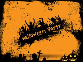 Grunge Halloween Party Hintergrund vektor