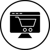 E-Commerce Plattform Vektor Symbol Stil