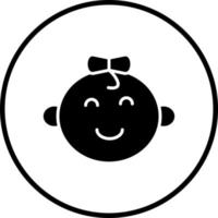 Baby Mädchen Vektor Symbol Stil