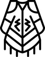 Poncho Vektor Symbol Stil