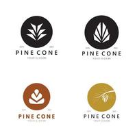 abstrakt enkel tallkotte logotyp design, för företag, märke, emblem, tall plantage, tall trä industri, yoga, spa, vektor