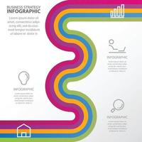 tidslinje affärsstrategi infographic formgivningsmall vektor