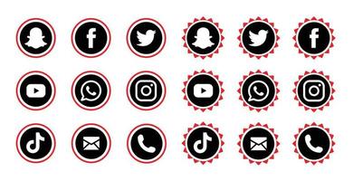 social media mönster för Facebook Twitter Instagram snapchat whatsapp Tick tack vektor