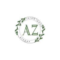 az Initiale Schönheit Blumen- Logo Vorlage vektor