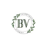 bv Initiale Schönheit Blumen- Logo Vorlage vektor