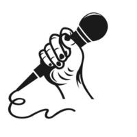 kreativ Illustration modern Zeichen Logo Design zum Karaoke Studio Emblem Vorlage. vektor